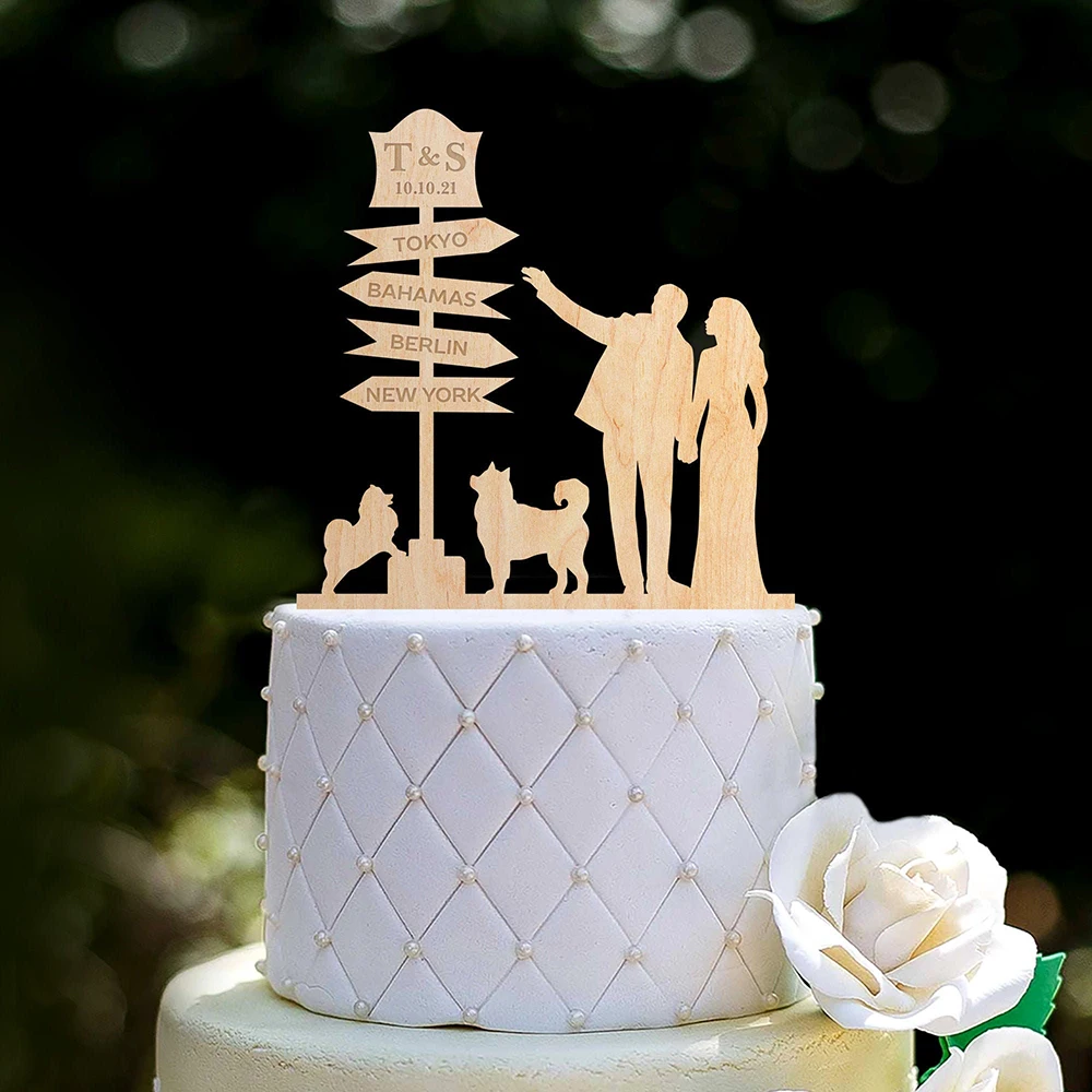 

Custom Baking Decoration Wedding & Engagement Bride & Groom Boy & Girl Party Anniversary Mr Mrs Cake Topper Couple Acrylic Wood