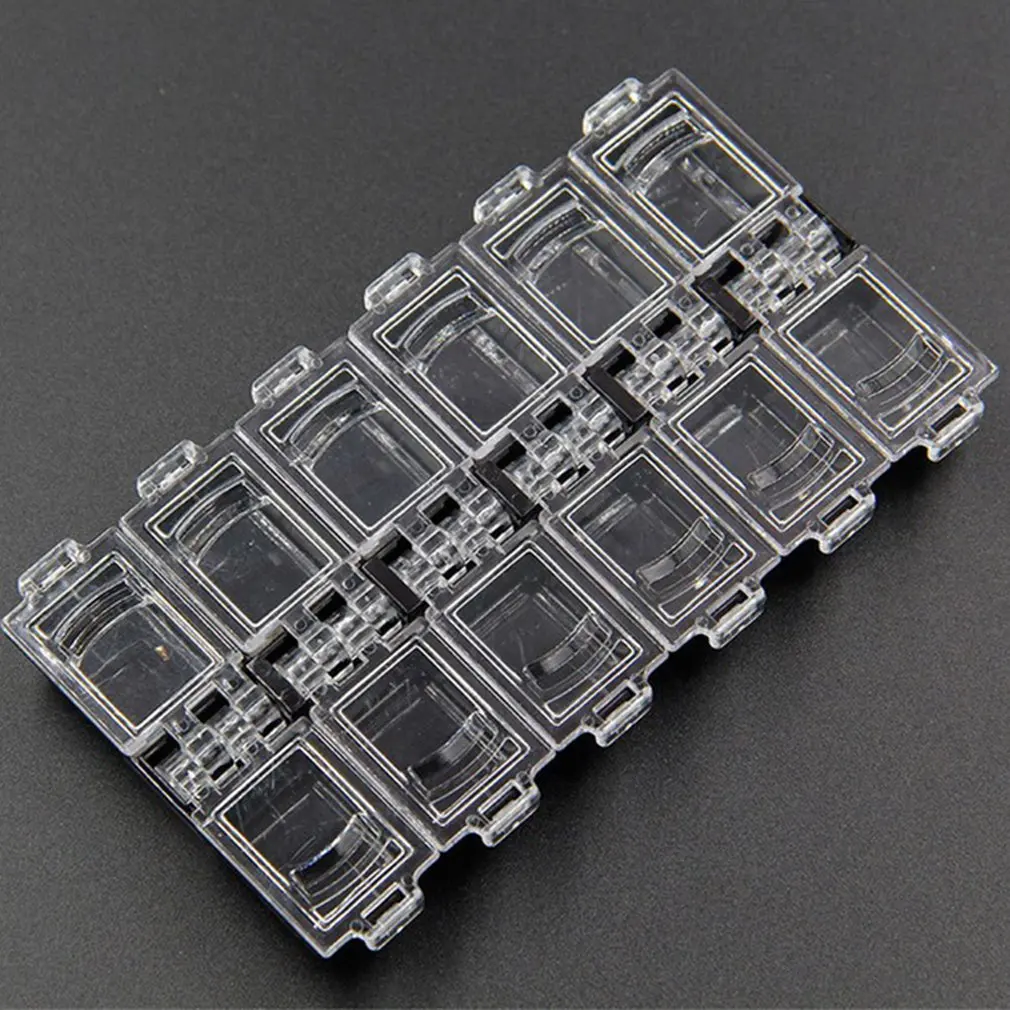 

12 Grids Crystal Glue Material Cosmetic Organizer Makeup Storage Boxes Organizer Makeup Tools Jewelry Boxes Cases
