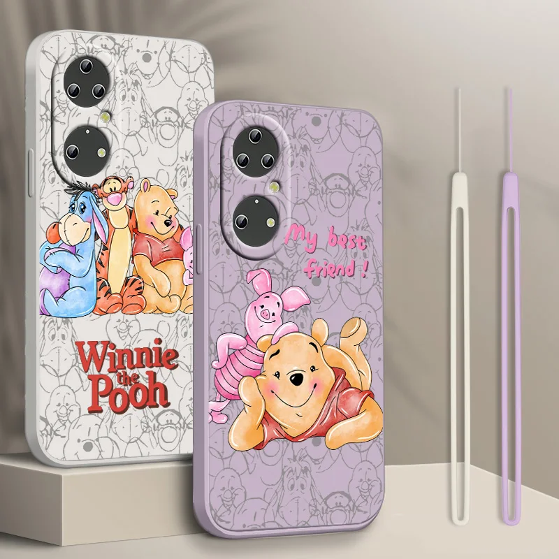 

Disney Winnie Pooh Piglet For Huawei Y90 Y61 P50 P40 P30 P20 10 P Smart Z Pro Lite Plus 2021 Liquid Rope Phone Case