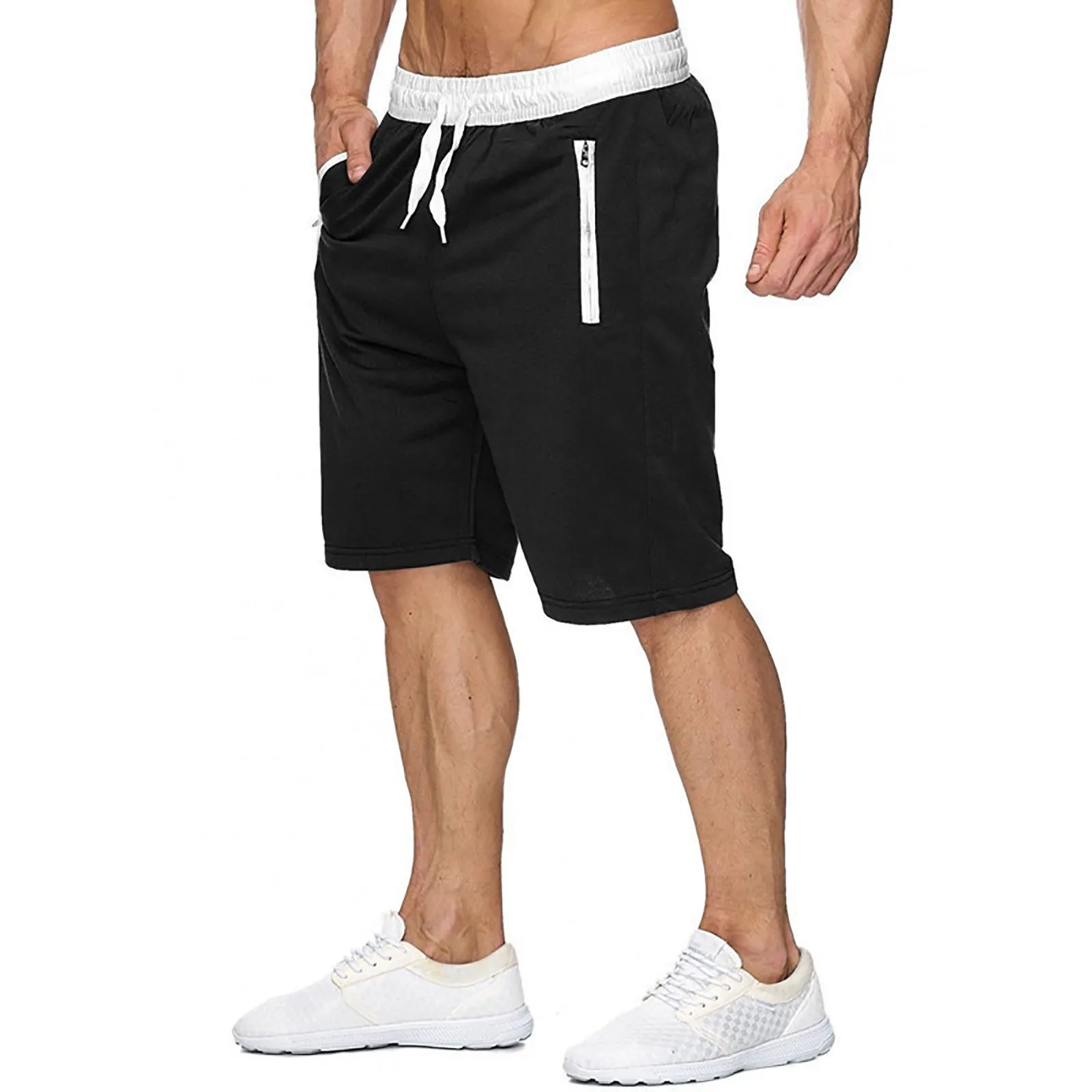 

Men's Casual Shorts Summer New Running Fitness Fast-drying Trend Short Pants Elastic Waist Pockets Beach Shorts Шорты