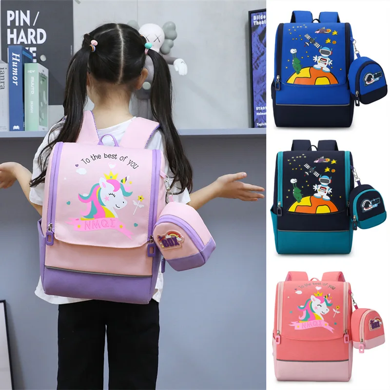 Children's Backpack Kindergarten Primary School Student Schoolbag4-8year-old Space Series Portable Burden Alleviation Schoolbag