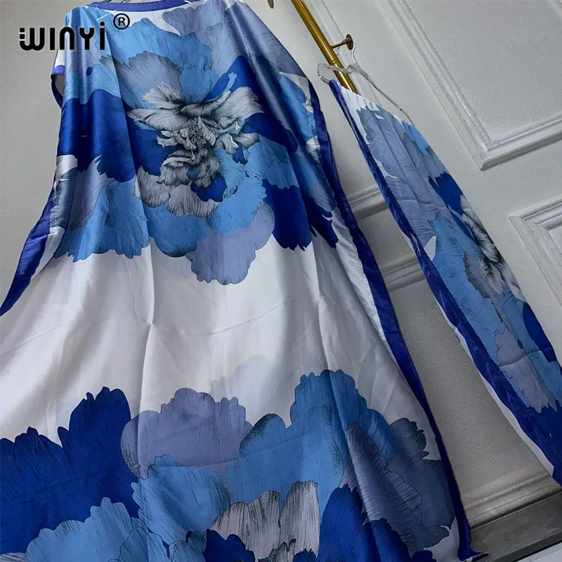 WINYI 2024 Новые африканские женщины Дашики Бохо печать мусульманская женщина Дубай