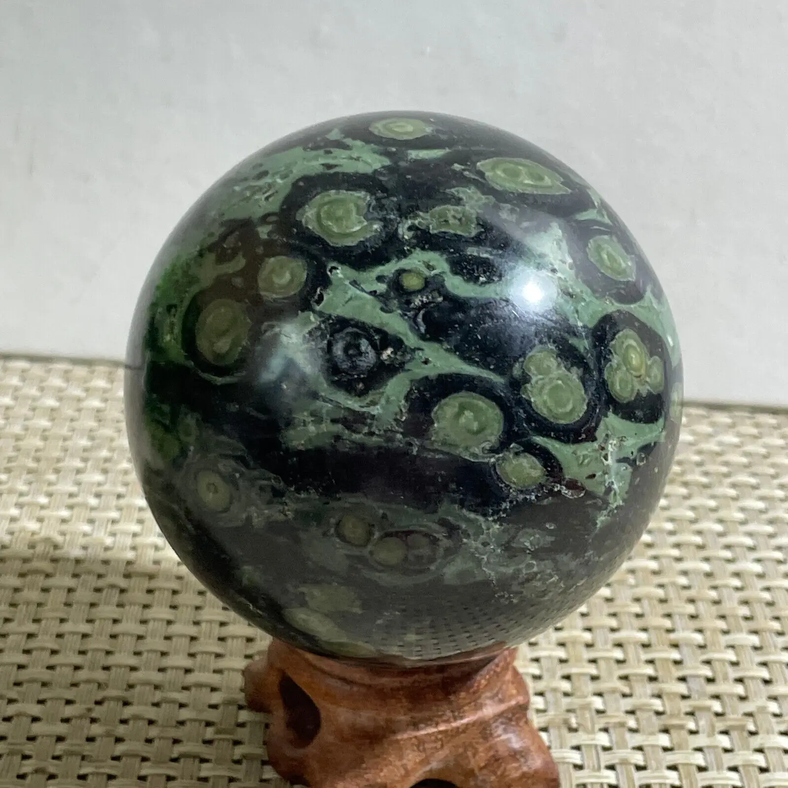 Натуральный камень в виде павлиньих глаз, шар Kanbaba, украшение для домашней комнаты космической искусственной кожи, лечение кристаллов для медитации