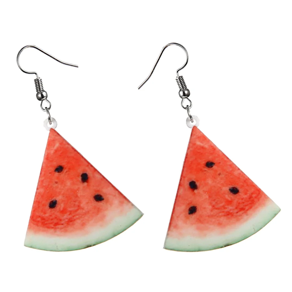 

1 Pair Unique Chic Earrings Creative Watermelon Pattern Stud Earrings Birthday Gift for Women Ladies Girls