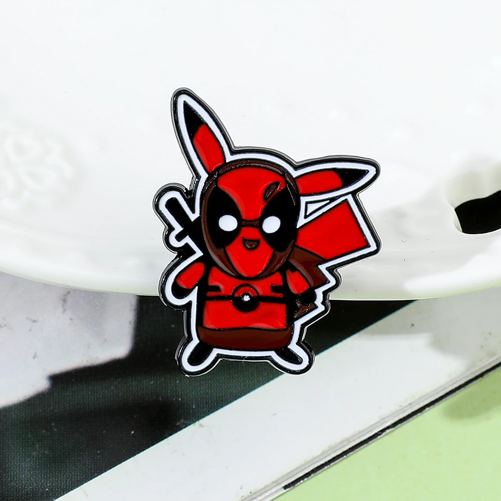 Креативная эмалированная булавка в стиле покемонов Пикачу Cos Дэдпул милые