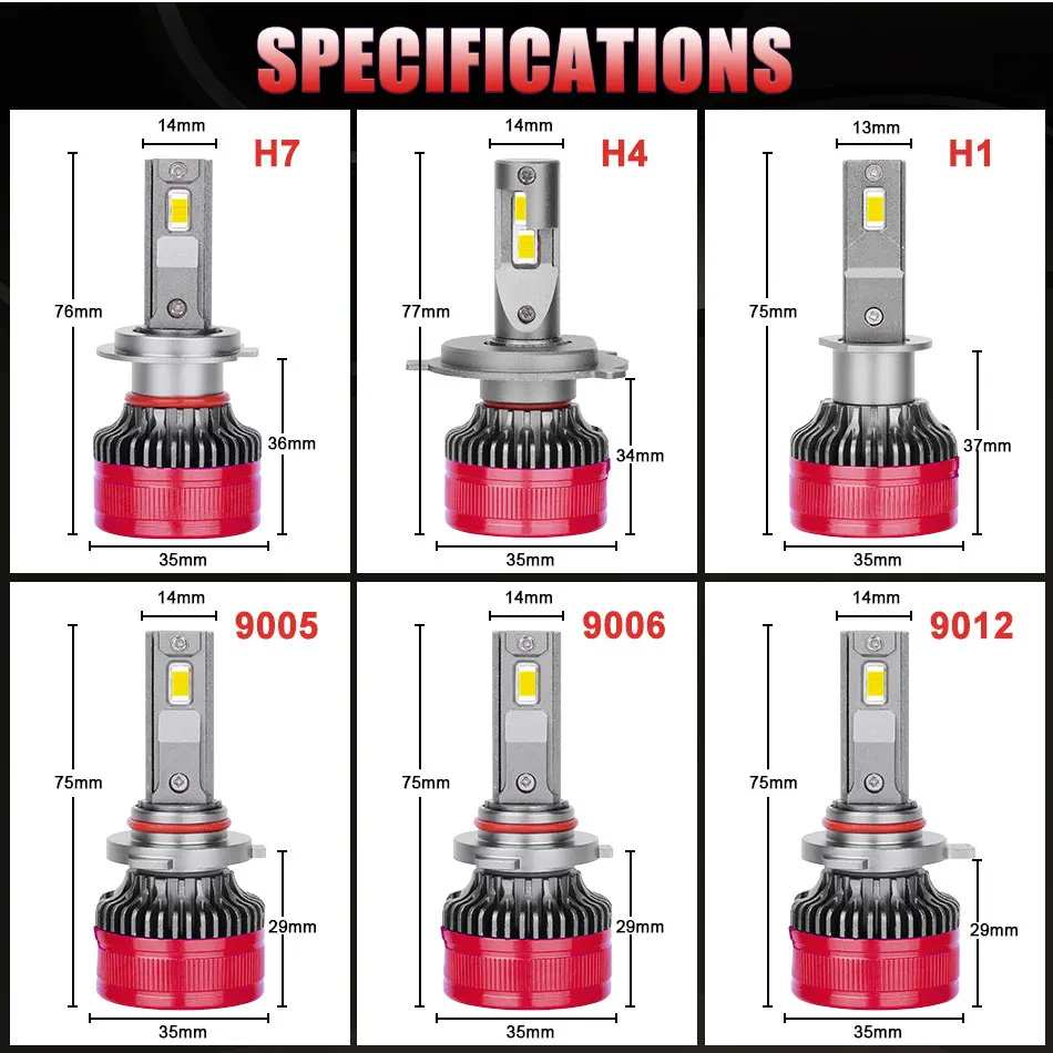Лампы CARLITEK для автомобильных фар 120 Вт H7 H4 H11 H1 H8 H9 9012 HB3 9005 HB4 HIR2 9006 K