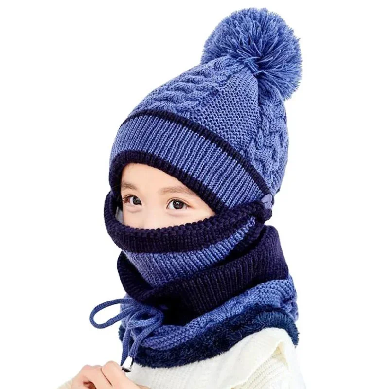 

Вязаные Теплые наборы, зимний плотный Детский шарф-нагрудник для мальчиков и девочек, комплект из 2 предметов, Шапка-бини в стиле злодей для детей 7 и 2 лет, Doitbest 2021