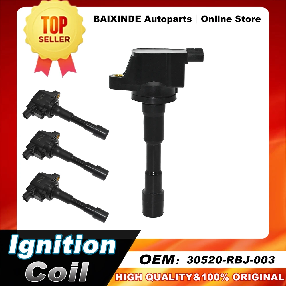 

1/4PCS OEM 30520-RBJ-003 Ignition Coil For Honda CITY 2010-2013, CIVIC 2012, INSIGHT 2010-2011