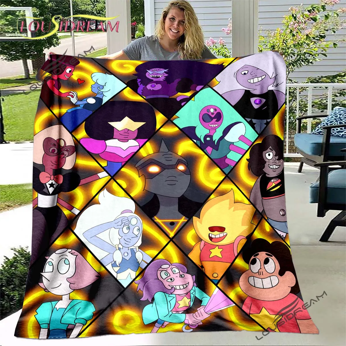 

Steven Universe Cartoon Cover blanket TV Show Throw Blanket Cute Plaid For Kids Child Adult Plush Gift Souvenier Home Decorate