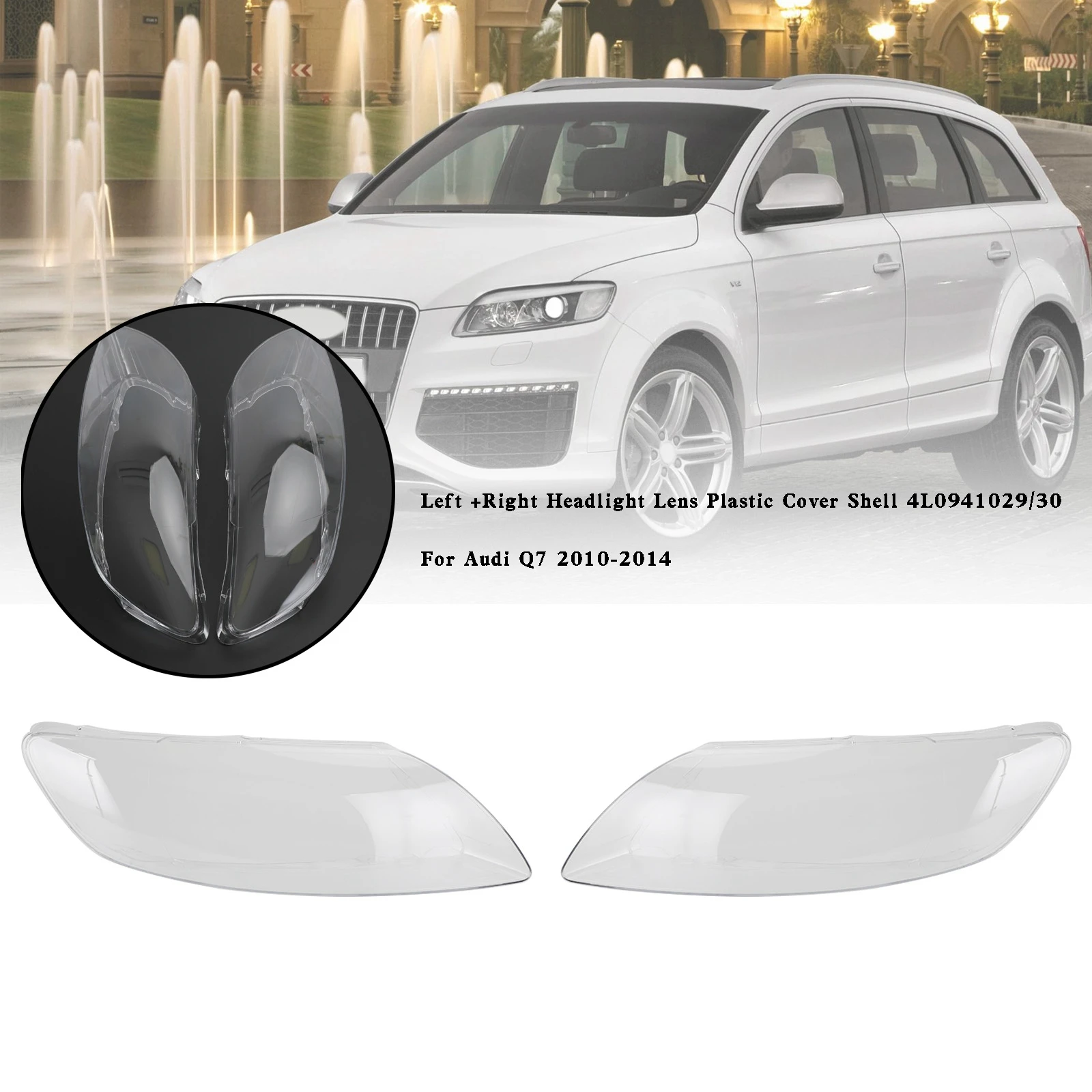 

Пластиковая крышка для правой и левой фары Areyourshop 4L0941029/30 для Audi Q7 10-2014