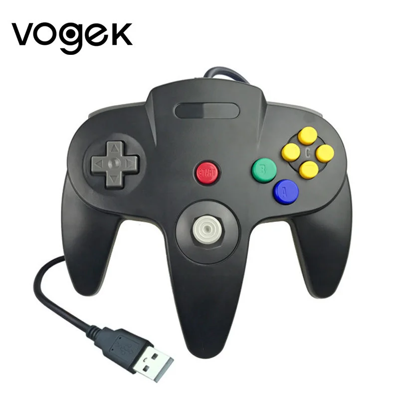 

Vogek USB Wired Gamepad for Nintendo 64 Host N64 Controller Gamepad Joystick for Classic 64 Console Games for Mac Computer PC