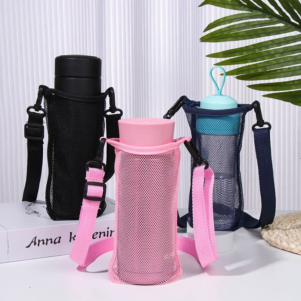 

Travel Outdoor Mug Holder Visible Bag Carrier Mesh Cup Pouch Sport Water Bottle Cover Water Bottle Bag Beverage Bag