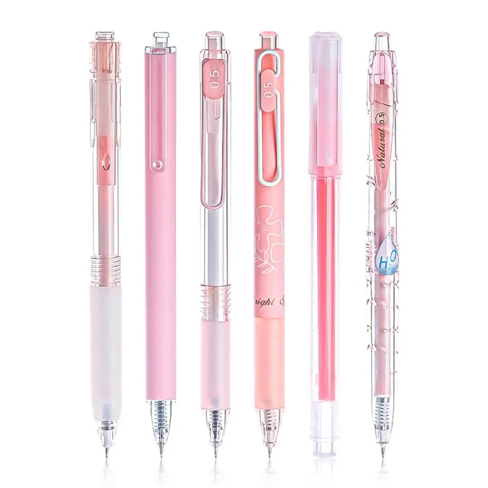 

Kawaii Press Gel Pens Set Writing Smoothly Ballpoint Pen ST Nib 0.5mm Black Ink Writing Signing Neutral Pen Student Stationery