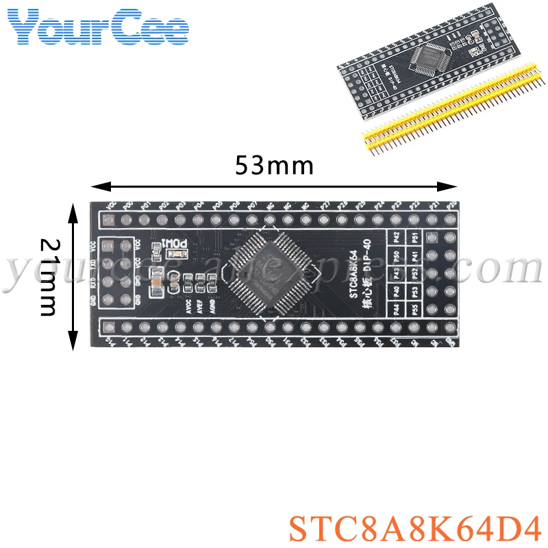 

STC8A8K64D4 Core Development Board Module SPI Compatible Flash Microcontroller 51 Learning Demo System Board Module