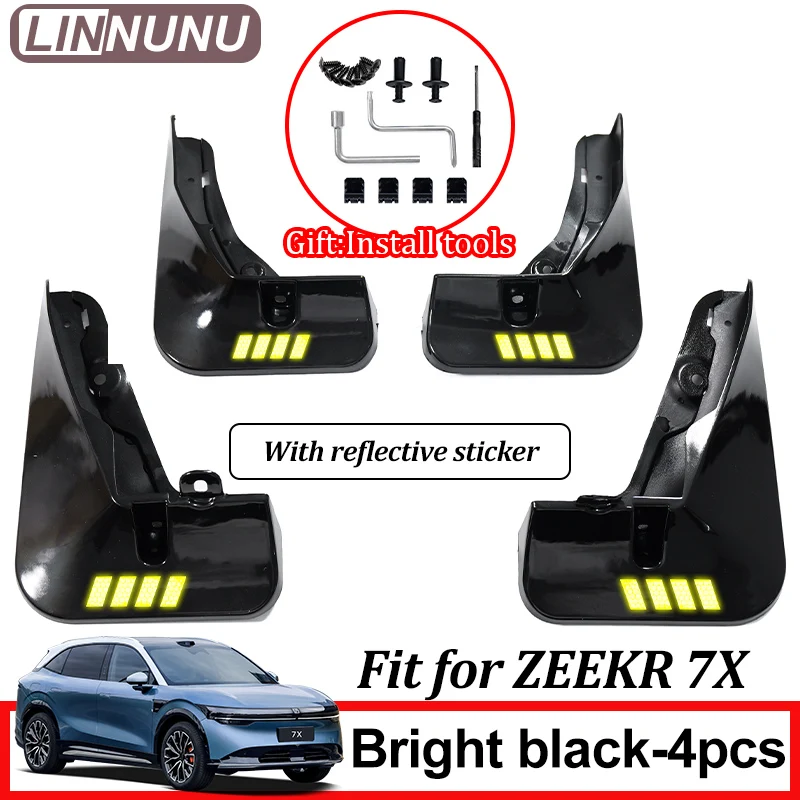 

LINNUNU автомобильные брызговики, подходят для Zeekr 7X 2025, брызговики для шин, брызговики, защита колес, аксессуары для крыльев