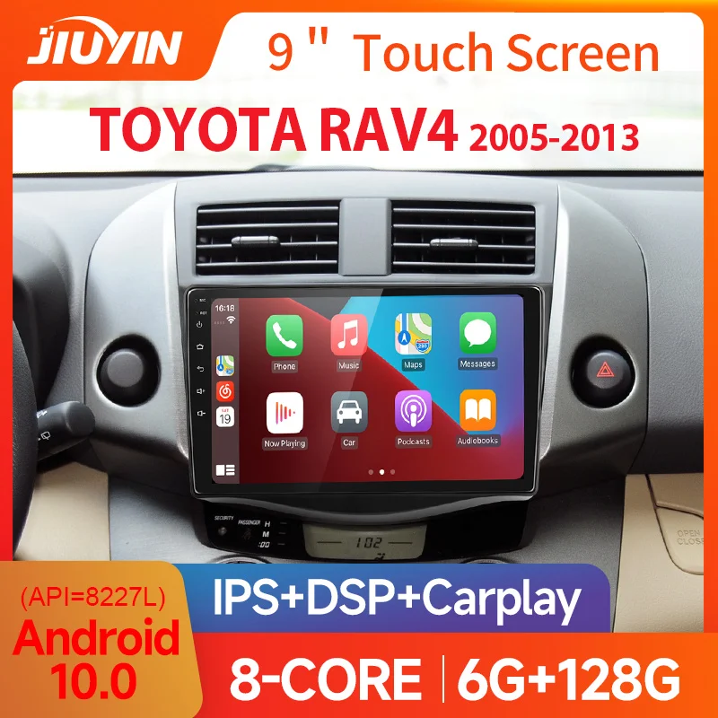 

JIUYIN AI Voice 2 Uin Android 10DSP Car Radio Multimidia Video Player Navigation GPS Stereo For Toyota rav4 2005-2013 Unit
