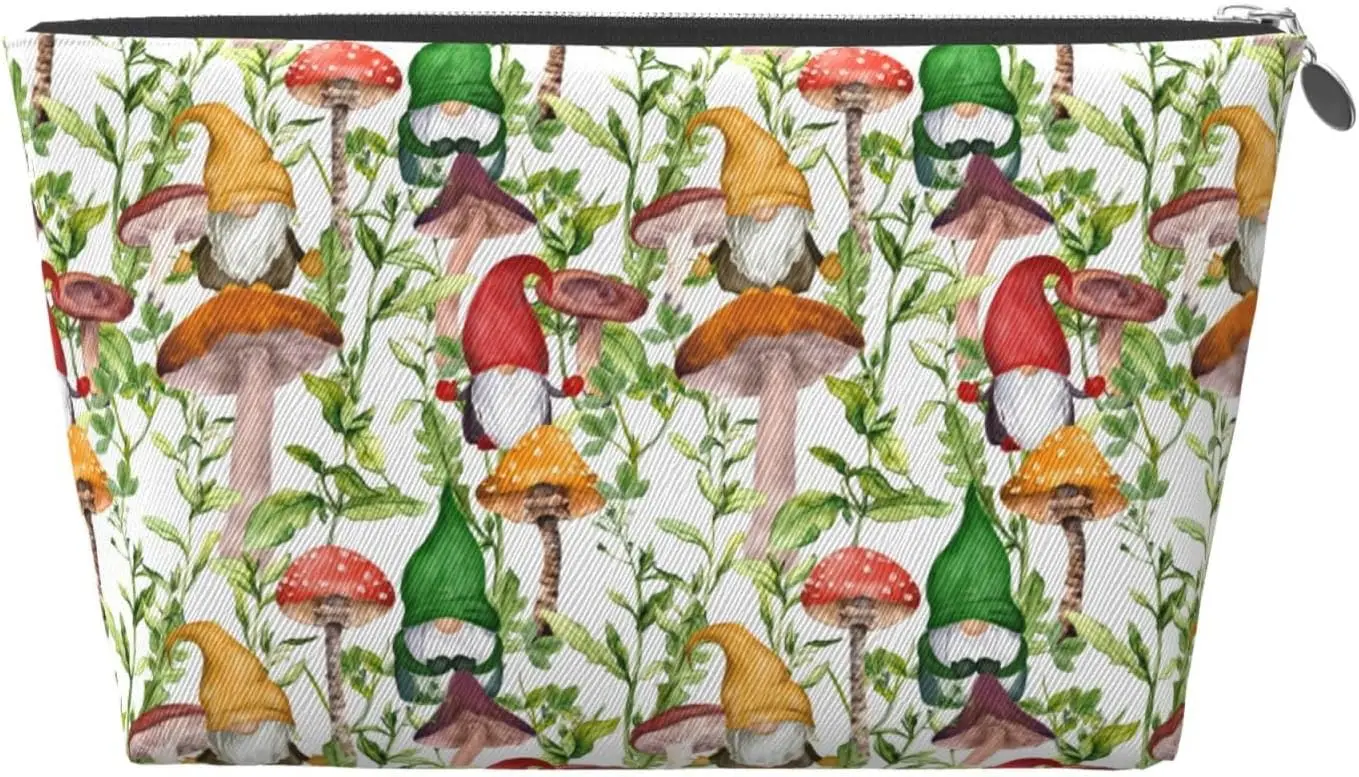 Женская косметичка с грибами и гномами дорожный размер туалетные принадлежности