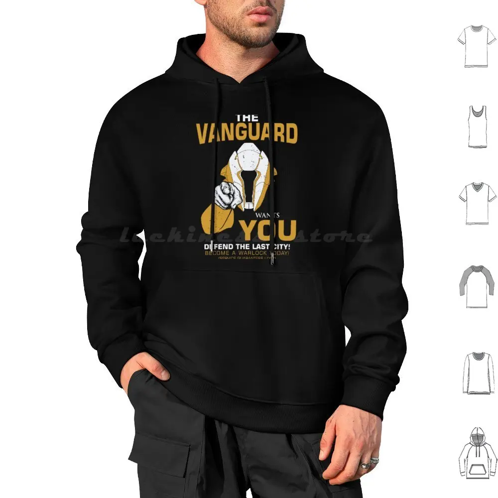 Толстовка с капюшоном The Vanguard Want You (Warlock) хлопковая длинным рукавом Destiny 2 для Game 6