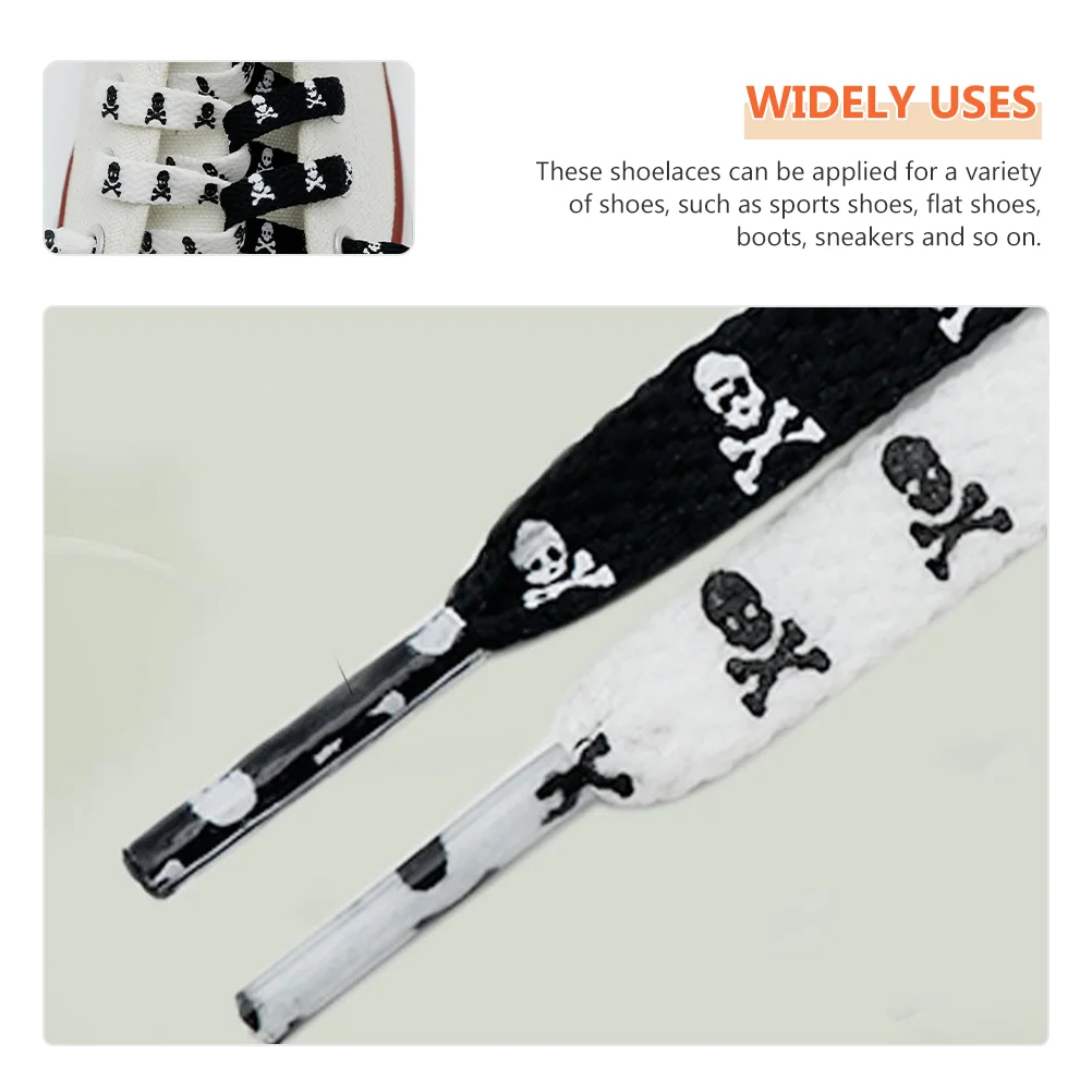 

Shoelace Goth Laces Men Thick Rope Flat Women Gothic Black Mens White Loafers