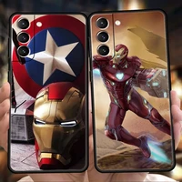 marvel iron man case for samsung galaxy s22 s20 s21 fe ultra s10 s9 m22 m32 note 20 ultra 10 plus 5g silicone phone cover fundas