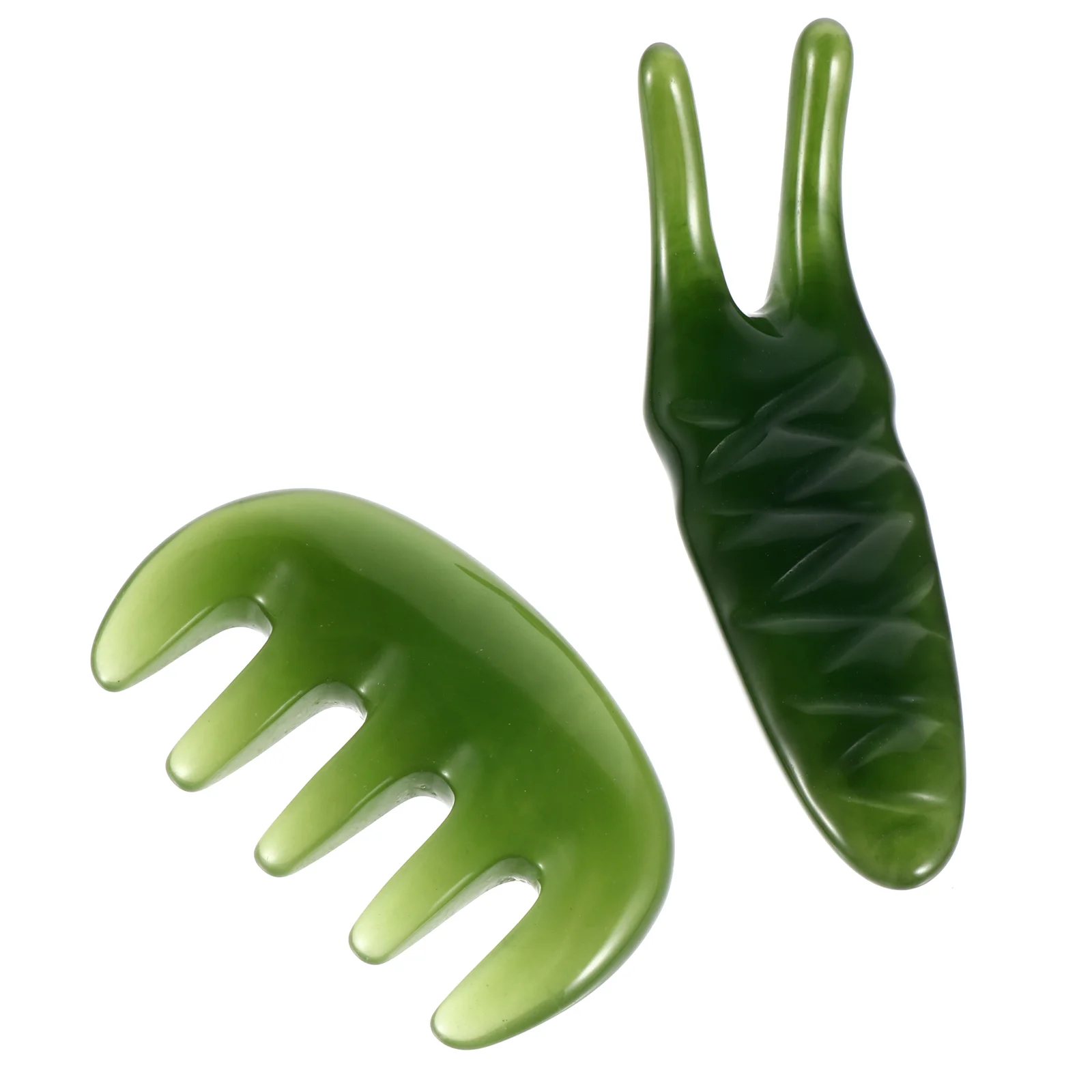 

2 Multifunctional Resin Comb Scalp Comb Nose Scraping Tool for Men ( Green )