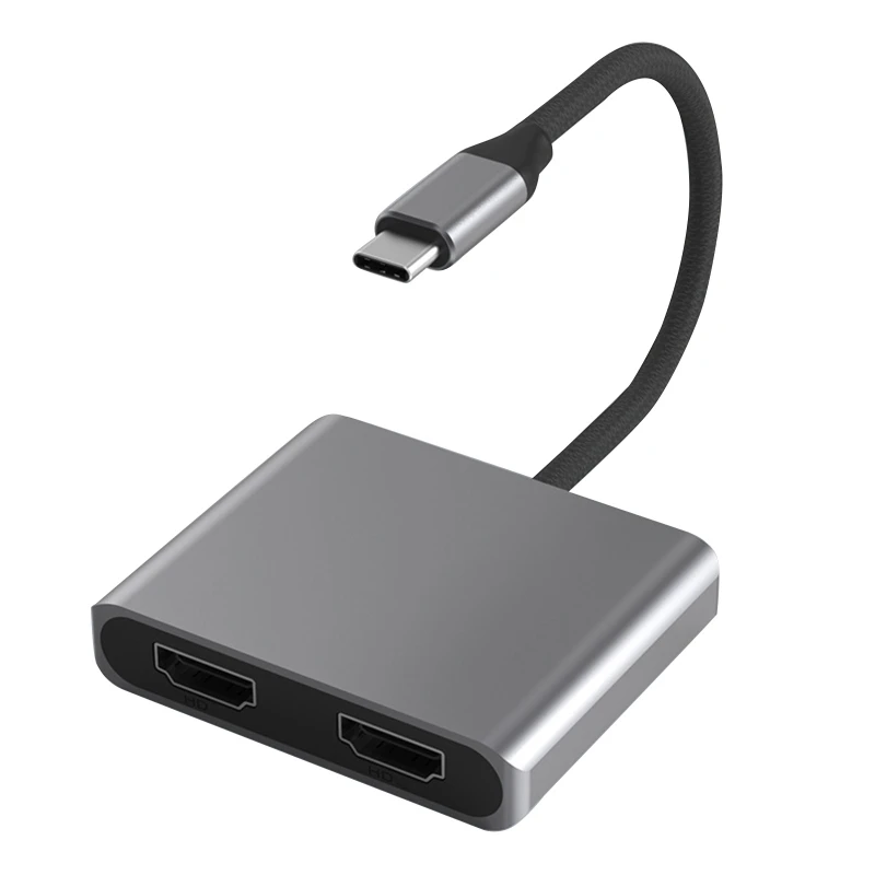 

Док-станция с двумя портами USB C, док-станция с двумя портами USB Type C и HDMI, 4K, 60 Гц, для ноутбуков, телефонов и ПК