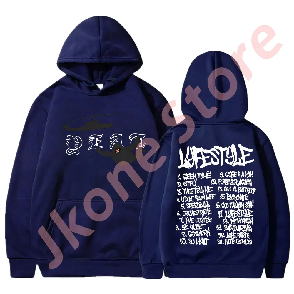 Толстовки Yeat Lyfestyle Tracklist 2023 пуловеры Tour Merch для женщин и мужчин модные