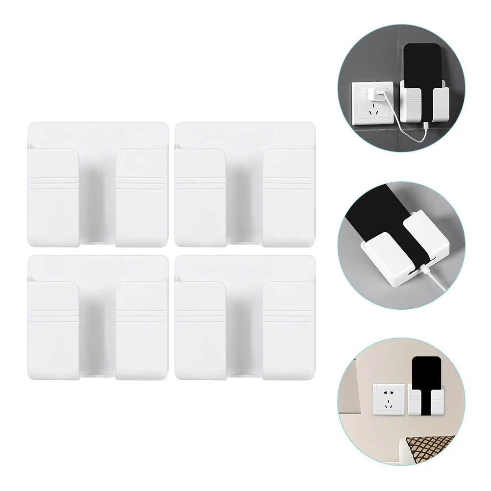 

4pcs Punching Charging Storage Boxes Wall Mount Storage Holders