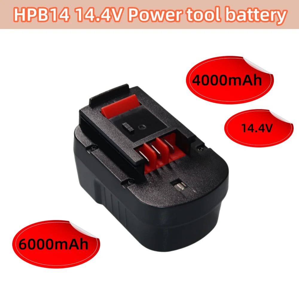 

Для Black And Decker HPB14 14,4 V 4000mAh/6000mAh Сменный никель-металлогидридный аккумулятор батареи FSB14 FS140BX 499936-34
