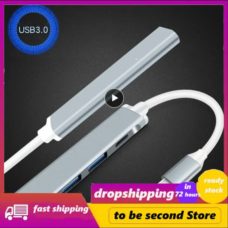 

High‑speed Type-c Extender Hub Aluminum Alloy Computer Splitter Usb 3.0 5gbps Usb C Hub 3.0 Type C 4 Port Multi Splitter Adapter