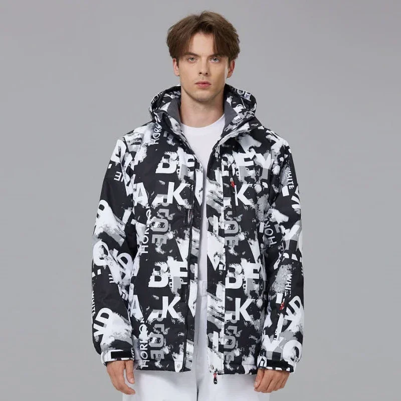 Зимние лыжные куртки уличные мужские пальто для сноуборда с капюшоном