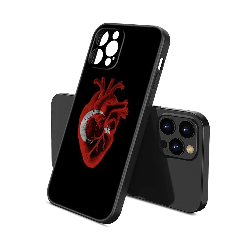 Черный силиконовый чехол с турецким флагом для Apple iPhone 12 13 Mini 11 14 15 Pro Max 7 8 Plus X XR XS SE