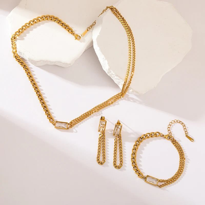 Серьги EILIECK из нержавеющей стали 316L 4 цвета бриллиантовый браслет серьги для