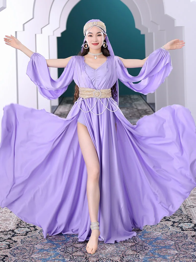 Юбка для танца живота Шелковый костюм выступлений аксессуар