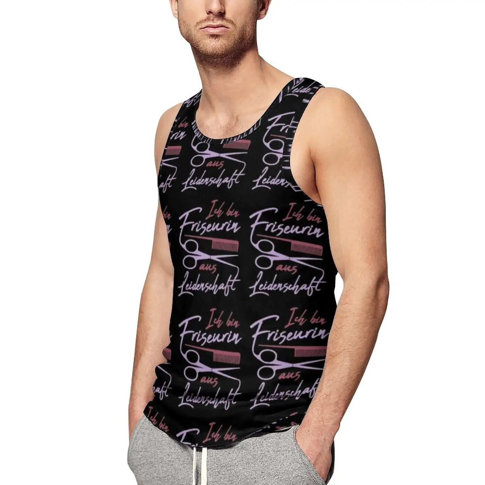 

Hairdresser Summer Tank Top Occupation Workout Tops Males Pattern Fashion Sleeveless Vests Big Size 4XL 5XL