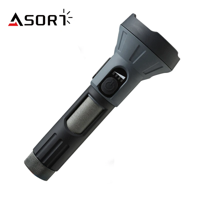 Super Bright LED Flashlight With COB Side Light Four-speed Switch Mode  Torch USB Charging Multi-function Flashlights