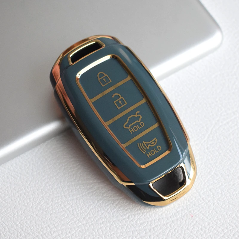 

4 5 Button TPU Car Key Case For Hyundai i30 Ix35 KONA Encino Solaris Azera Grandeur Ig Accent Santa Fe Palisade Shell Fob Cover