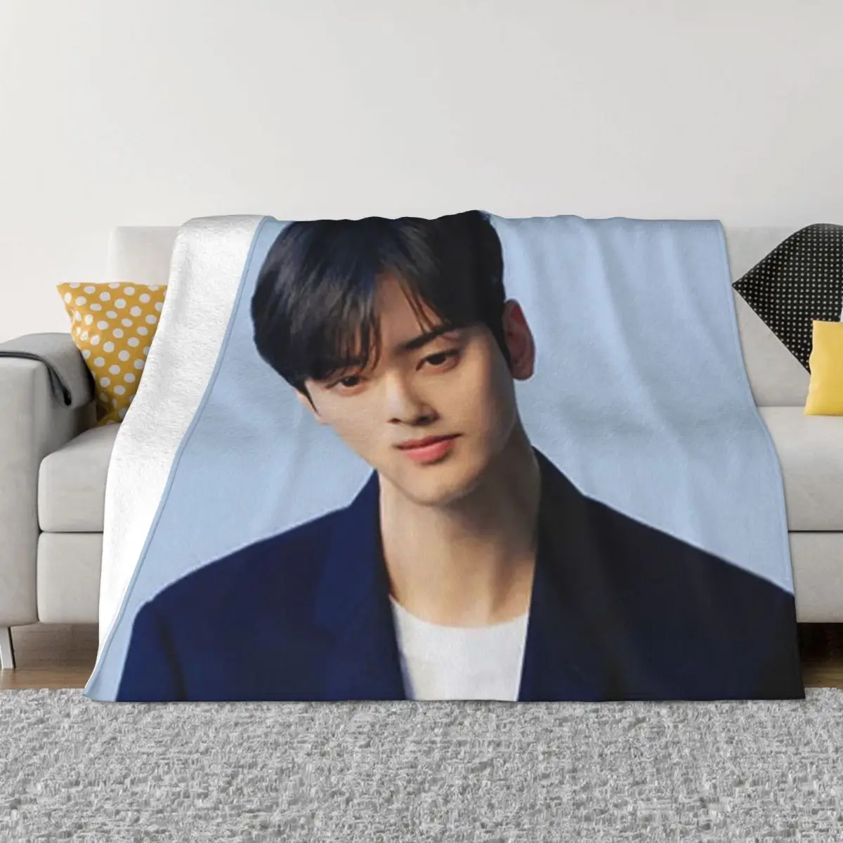 Cha Eunwoo настоящая красота серии Звездное одеяло флис Осень/Зима