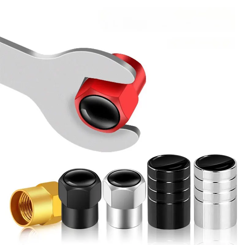 4PCS New Metal Car Valve Caps Dust Cover Auto Accessories For Ford Focus Mondeo Kuga Fiesta MK7 Escort Explorer Edge 2 4 MK2 MK4