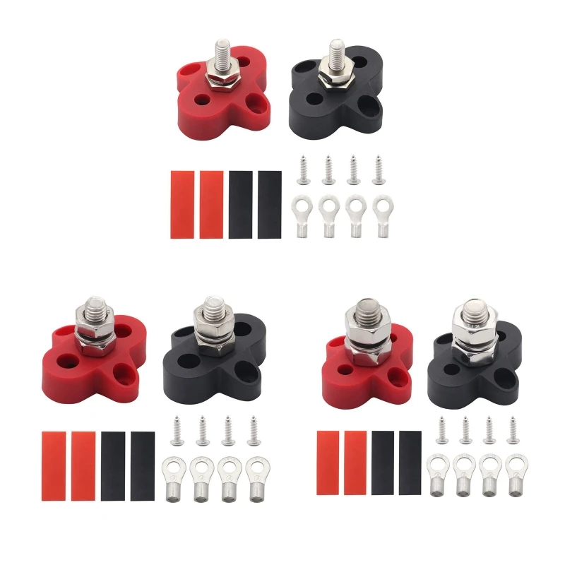 

Battery Power Distribution Terminal Block Set M6/M8/M10 Single Studs/Bus Bar Positive/Ground Insulated Junction Post