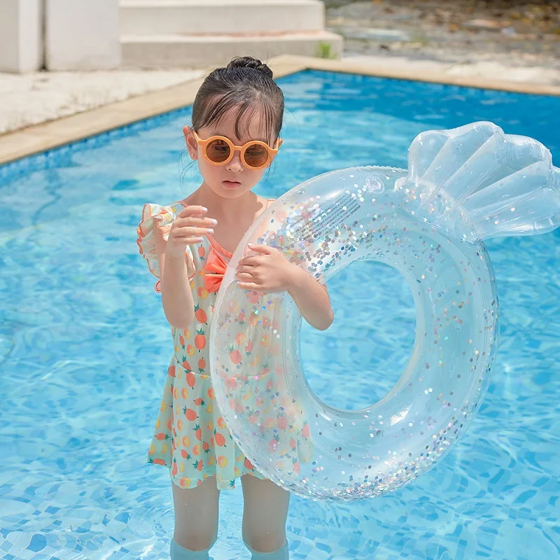 Rooxin детское плавающее кольцо для бассейна прозрачная оболочка со спинкой водное
