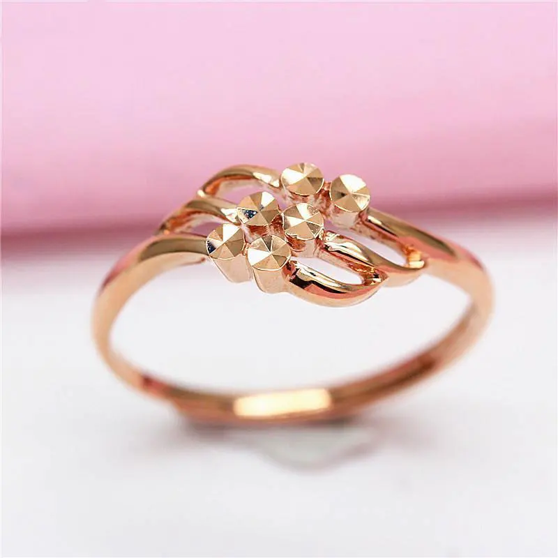 Уникальные и элегантные 585 фиолетовые золотые кольца для женщин, классические геометрические трехслойные простые дизайнерские бриллиантовые модные украшения в подарок
