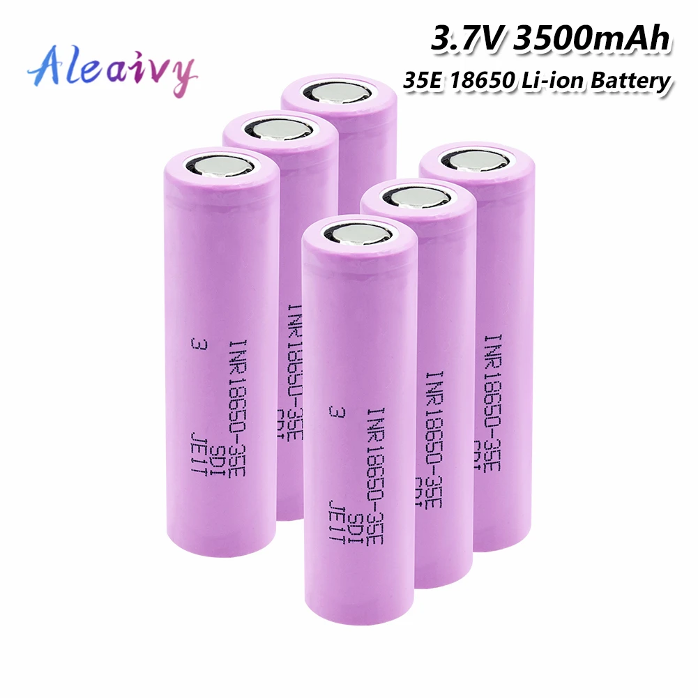 

ALEAIVY 100% Original INR18650 35E 3500mAh 13A Discharge 18650 35E 18650 Battery Li-ion 3.7v Rechargable Battery (NO PCB)