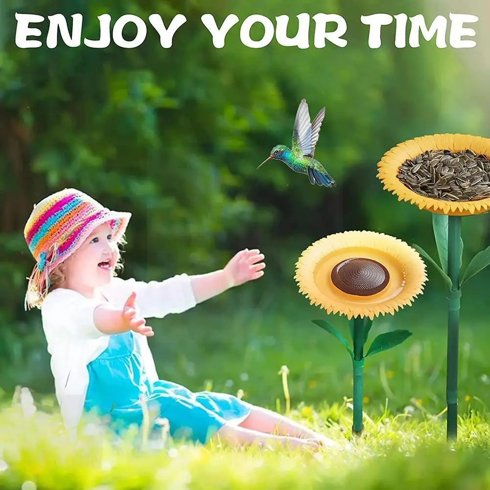 

Sunflower Bird Feeder Indoor And Outdoor Food Feeding Decorations Easy Outdoor Garden Color Clean Station D5J6