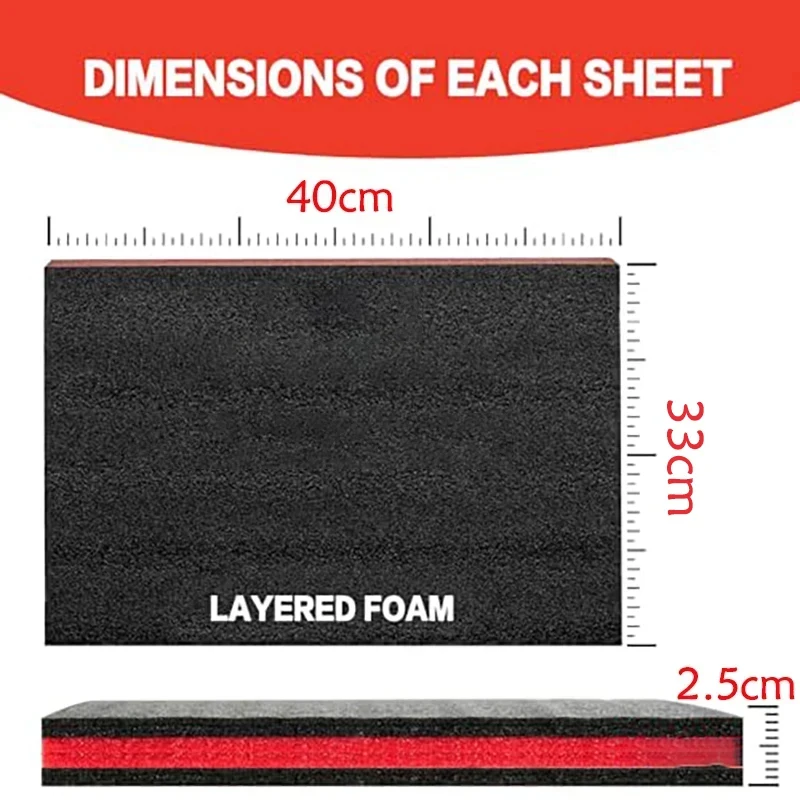 

Пенопластовый ящик для инструментов - пенопластовые вставки для чехлов Пена для резки теневой пены для ящиков для инструментов, ящиков для инструментов, кейсов для полетов и хранения инструментов