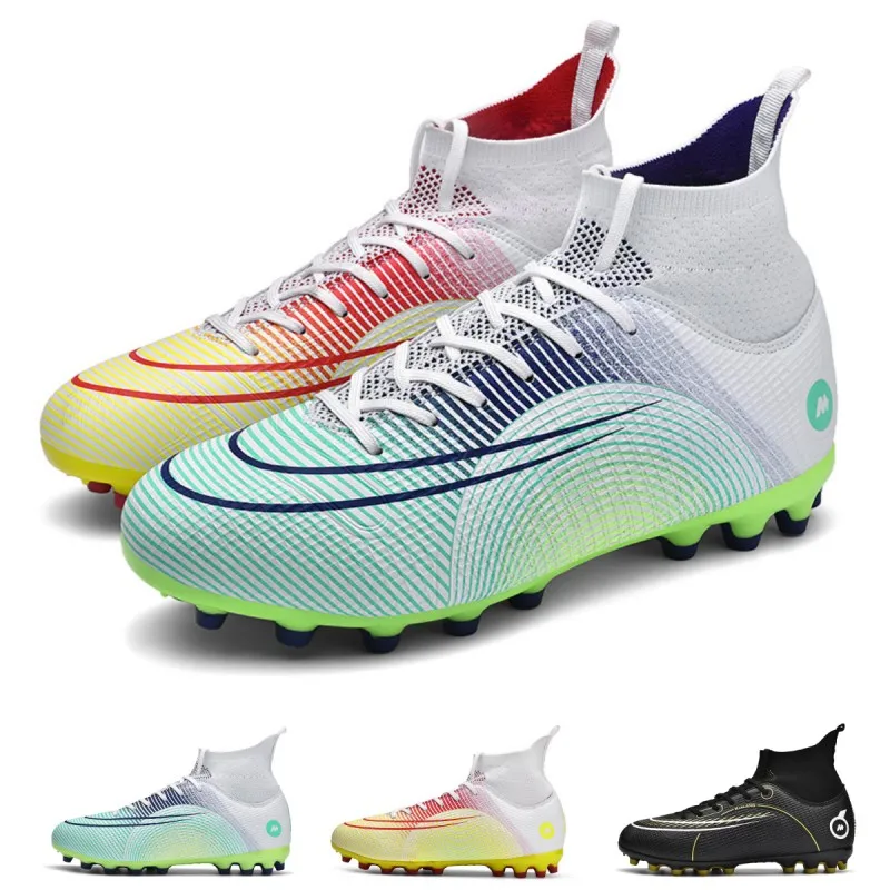 

High Top Comfortable Football Boots TF/FG Outdoor Anti-skid Shock Absorption Football Boot Artificial Field Game Training Shoes