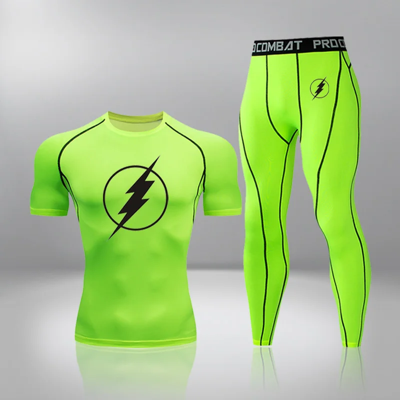 

Мужская спортивная одежда, футболки, спортивная одежда, комплекты одежды для бега, тренировочная форма с коротким рукавом, спортивный костю...