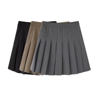large size pleated skirt skirt women 2022 spring and summer korean version high waist pleated short skirt a line skirt