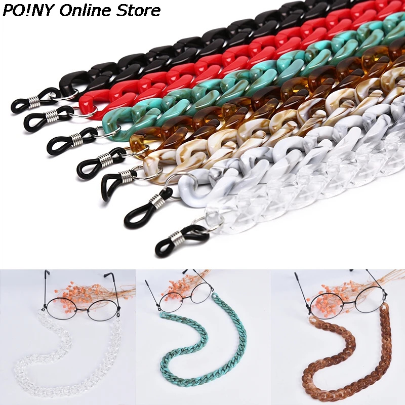 

Fashion Acrylic Lanyard Mask Hanging Neck Chain Sunglasses Chain 7 Colors Glasses Chain Eyeglasses Strap Accessories