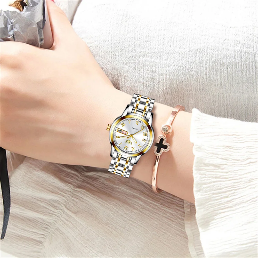 LIGE Wristwatch Luxury Stainless Steel Watch for Women Fashion Casual Women's Bracelet Watches Waterproof Ladies Wristwatches enlarge